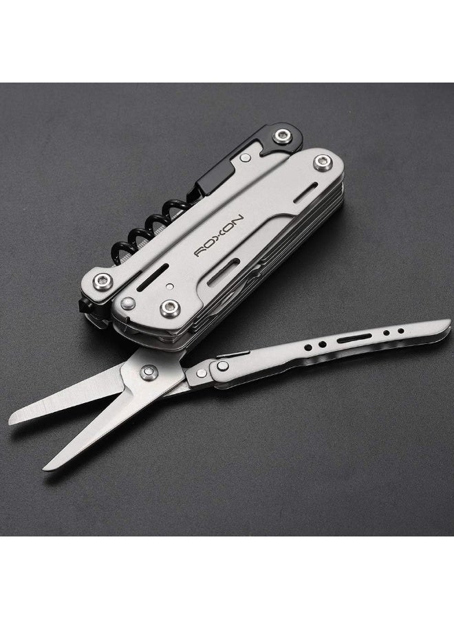 ROXON S801S STORM 16 in 1 multitool pliers EDC for Camping, Outdoor with Lockable Saw Blade with Nylon Case - Image 4