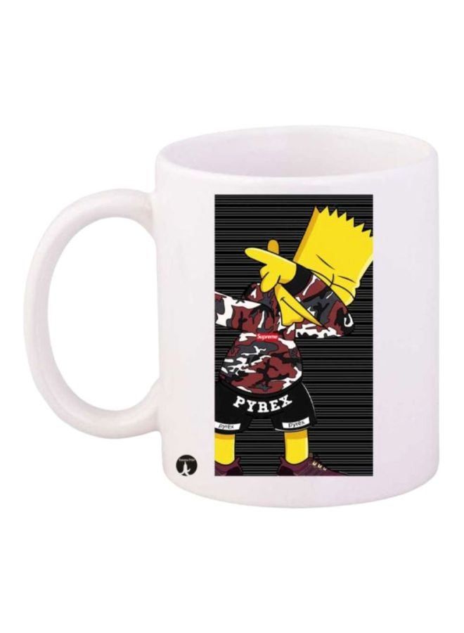RKN The Simpsons Printed Coffee Mug White/Black/Yellow - Image 1