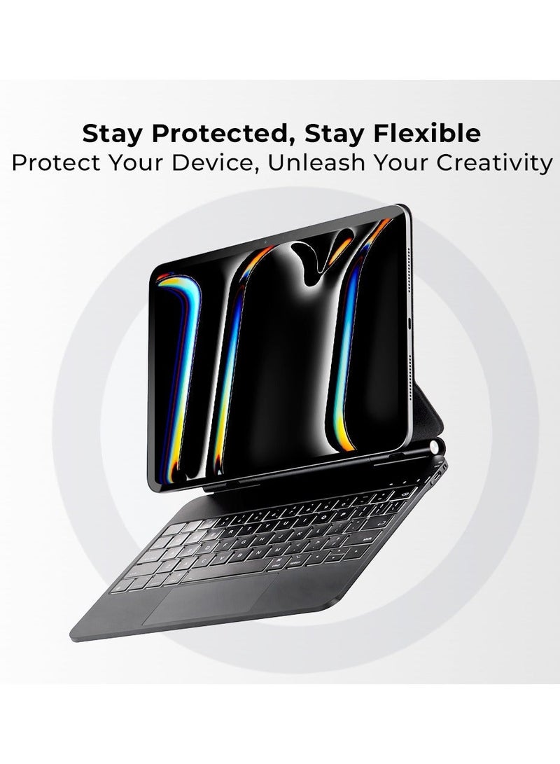 glassology iPad Air 13-Inch M2 (2024) iPad Pro 12.9 3rd 4th, 5th gen Magic Keyboard Case with Backlit Keys, Trackpad, and Adjustable Viewing Angles - Image 4