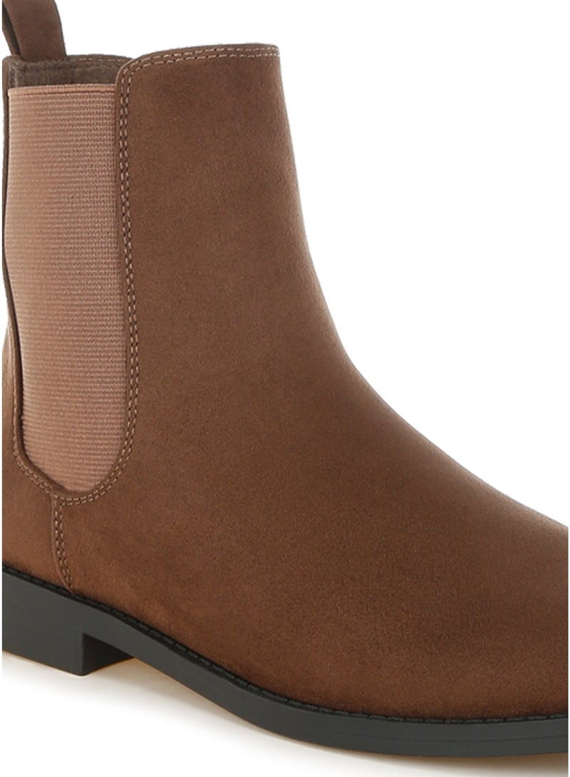 London Rag Women's Low Block Heel Chelsea Boots In Brown - Image 4