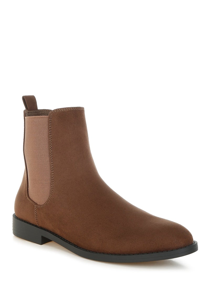 London Rag Women's Low Block Heel Chelsea Boots In Brown - Image 2