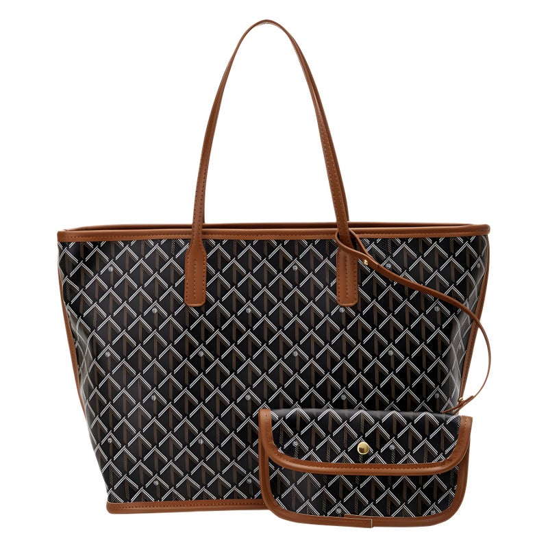 Style Fashionable Dog Tooth Shopping Bag Large Capacity Tote Bag Korean Style Trendy Shoulder Handbag For Women - Image 5