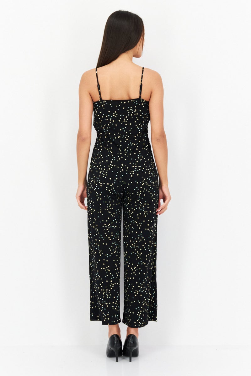 Riley & Rae Women Floral Print Sleeveless Jumpsuit, Black Combo - Image 3