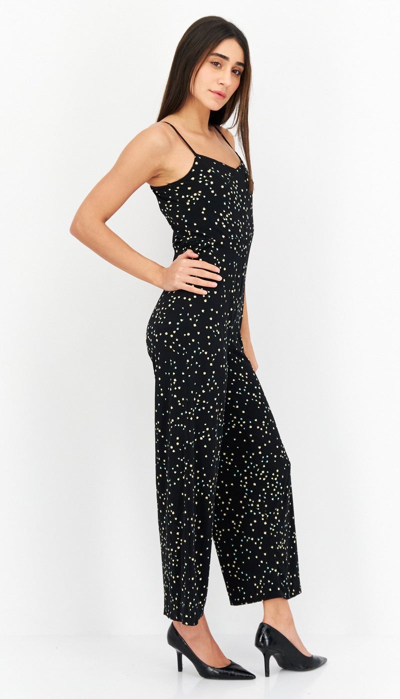 Riley & Rae Women Floral Print Sleeveless Jumpsuit, Black Combo - Image 4