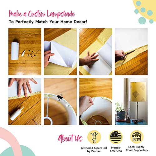 I Like That Lamp Styrene Sheet for Lampshade (15.5" Height x 64" Length) - Adhesive Roll for DIY Round Drum Lamp Shade - Repair Damaged Shades - Make a New Lampshade - Compatible With All Materials - Image 5