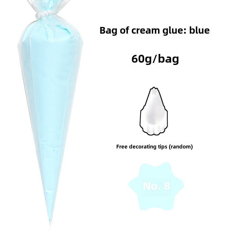 Generic DIY Craft Phone Case Kit with Faux Cream Glue Turquoise 