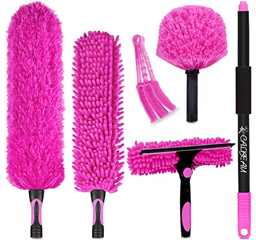 CALBEAU 15 Foot Dusters for Cleaning, Duster with Extension Pole 7-15ft, Microfiber Feather Duster Used for Cleaning Ceiling Fan, High Window, Blinds, Shutters, Sofa, Cobweb Duster for Home (12 PCS) - Image 1