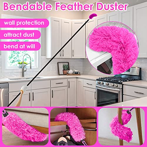 CALBEAU 15 Foot Dusters for Cleaning, Duster with Extension Pole 7-15ft, Microfiber Feather Duster Used for Cleaning Ceiling Fan, High Window, Blinds, Shutters, Sofa, Cobweb Duster for Home (12 PCS) - Image 5