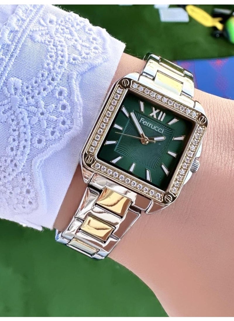 Ferrucci square Vintage Women's Metal Band Wristwatch  - Image 1