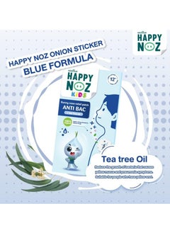 Happy Noz Happy Noz, Onion Sticker Anti Pollution Formula, Plus Clove Oil, antioxidant to Detox PM 2.5, 6 satchet/Box , 100% Organic. Fast Action and 12 Hours Duration Anti Bac Runny Nose Relief Patch -Kids(Blue）Packaging may vary  - Image 3