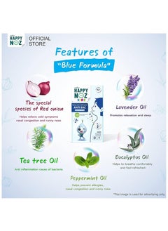 Happy Noz Happy Noz, Onion Sticker Anti Pollution Formula, Plus Clove Oil, antioxidant to Detox PM 2.5, 6 satchet/Box , 100% Organic. Fast Action and 12 Hours Duration Anti Bac Runny Nose Relief Patch -Kids(Blue）Packaging may vary  - Image 4