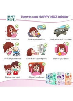 Happy Noz Happy Noz, Onion Sticker Anti Pollution Formula, Plus Clove Oil, antioxidant to Detox PM 2.5, 6 satchet/Box , 100% Organic. Fast Action and 12 Hours Duration Anti Bac Runny Nose Relief Patch -Kids(Blue）Packaging may vary  - Image 5
