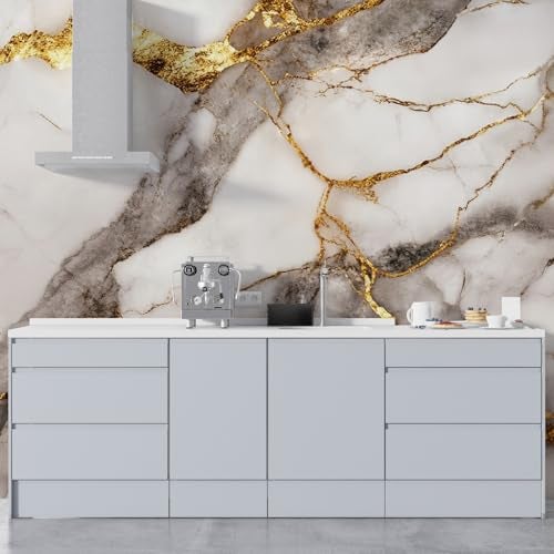 REXOTEX Marble Vinyl Contact Paper for Countertop – 60x200 CM Waterproof Peel & Stick Wallpaper, Self-Adhesive Granite Film for Kitchen, Bathroom, Furniture, Wall Renovation (Pack of 2) - Image 2