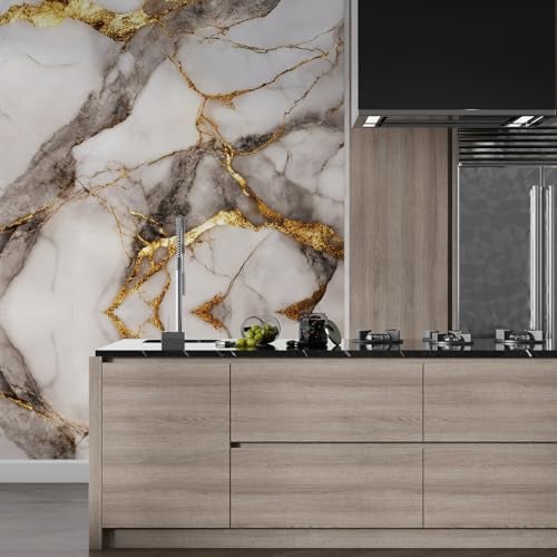 REXOTEX Marble Vinyl Contact Paper for Countertop – 60x200 CM Waterproof Peel & Stick Wallpaper, Self-Adhesive Granite Film for Kitchen, Bathroom, Furniture, Wall Renovation (Pack of 2) - Image 4