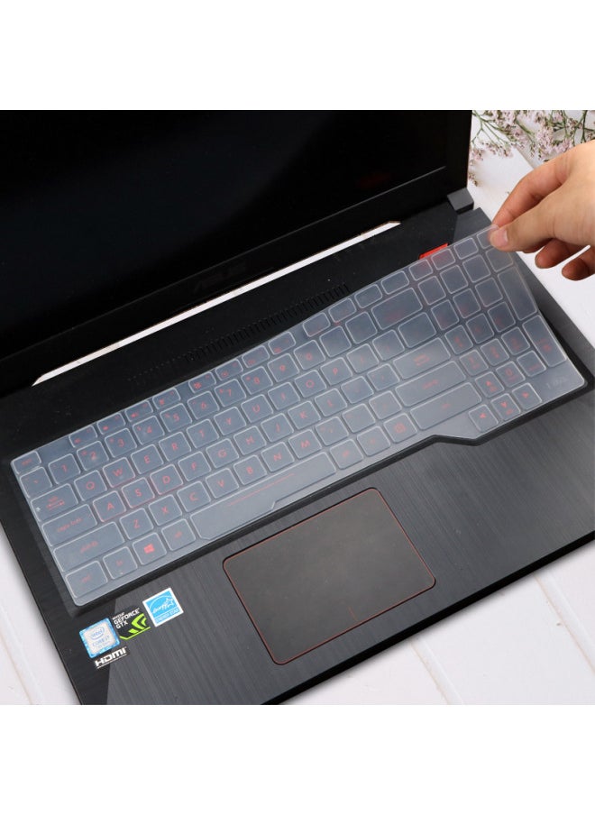 Generic - Applicable To Asus Flying Fortress 8 Notebook Lingyaotian Selection Fx86 Silicone Keyboard Protective Film Customization-Color:Colorful Pink (HS-277)-Size:J106 Day Selection 15.6 Flying Fortress 8 - Image 1
