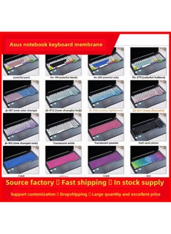 Applicable To Asus Flying Fortress 8 Notebook Lingyaotian Selection Fx86 Silicone Keyboard Protective Film Customization-Color:Colorful Pink (HS-277)-Size:J106 Day Selection 15.6 Flying Fortress 8