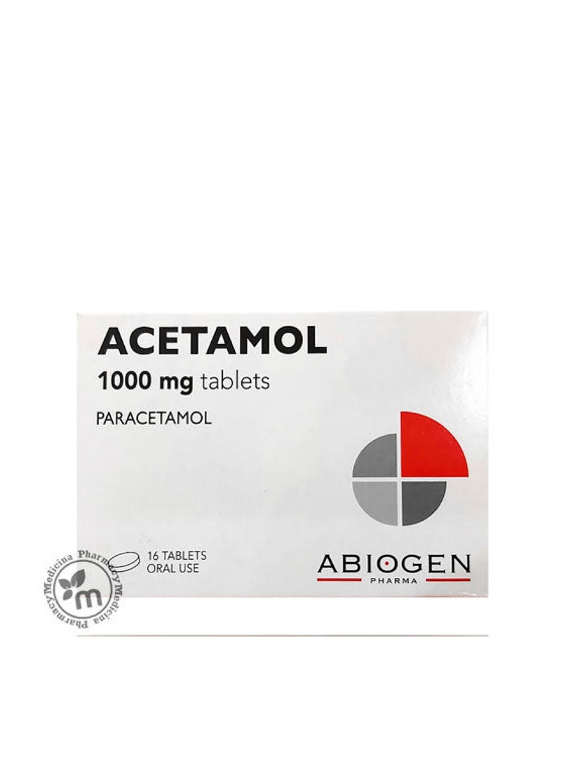 Acetamol - Paracetamol 1000Mg Tablets 16S - Image 1