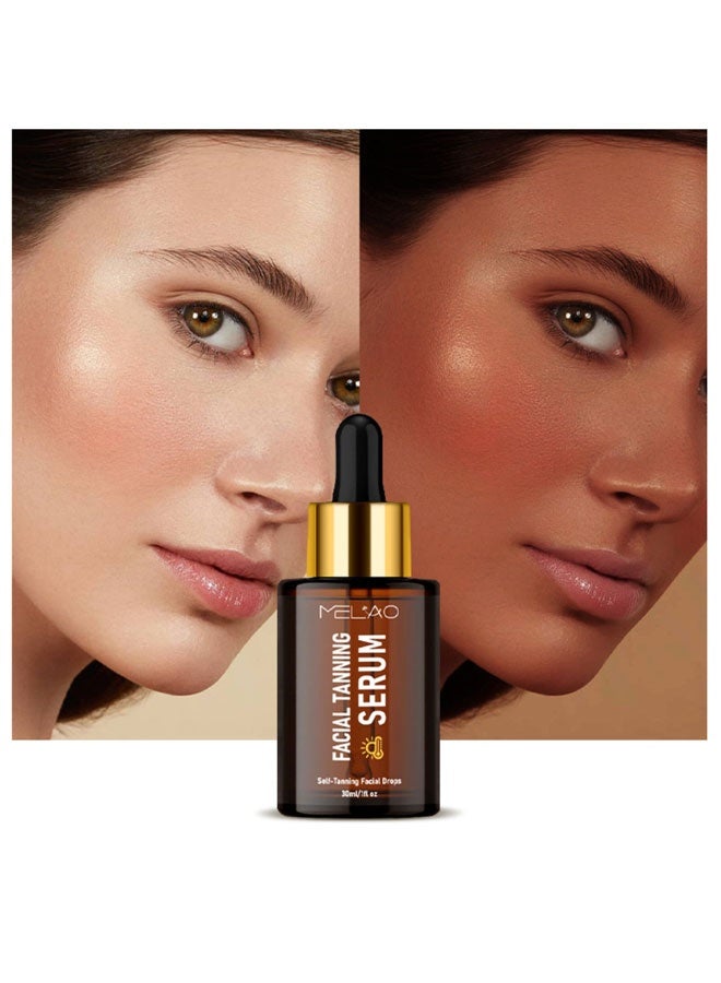 ميلاو سيروم تسمير الوجه، بشرة برونزية طبيعية قابلة للتخصيص، تركيبة خالية من الشمس، مرطب غير دهني، لتوهج يومي - Image 3