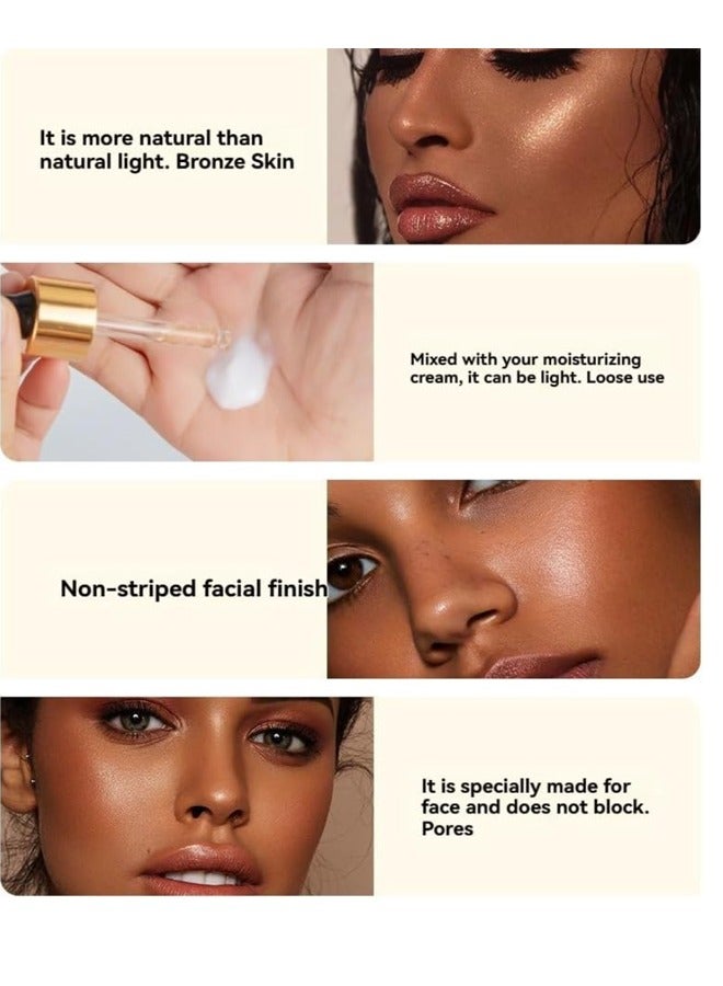 ميلاو سيروم تسمير الوجه، بشرة برونزية طبيعية قابلة للتخصيص، تركيبة خالية من الشمس، مرطب غير دهني، لتوهج يومي - Image 4