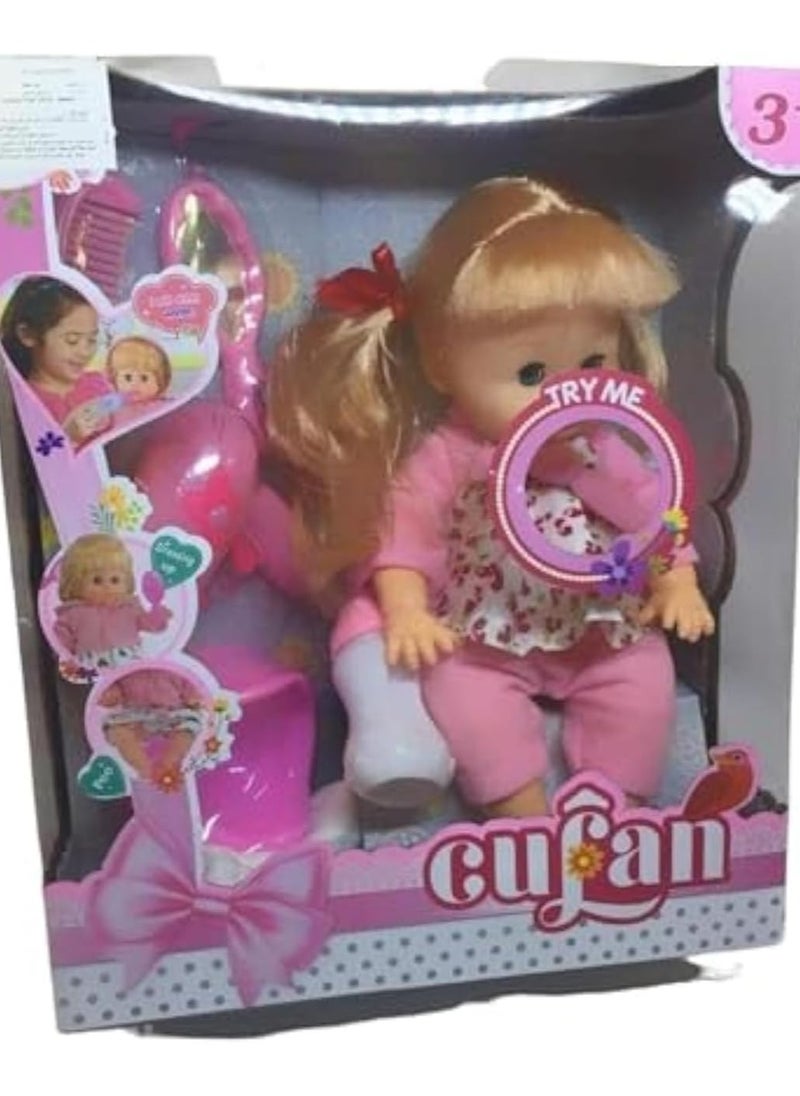 child toy Pony Baby Doll Toy For Girls (Multi-Colored) Is A Suitable Gift For Children That Enables Them To Learn How To Change Clothes, Use The Toilet, And Make-Up (The Shape Of The Doll’S Clothes May Vary)  - Image 3