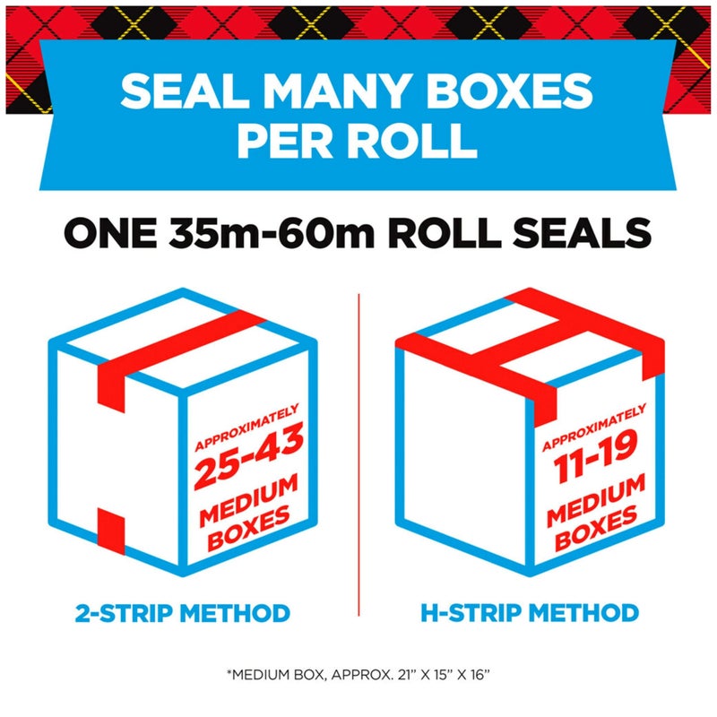Scotch  Scotch Heavy Duty Shipping and Moving Packing Tape, Clear, Packing and Moving Supplies, 1.88 in. x 54.6 yd., 4 Tape Rolls with 4 Dispensers  - Image 3