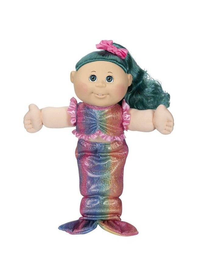 Cabbage Patch Kids - Costume Kid Mermaid 14 Inch Cpk Doll With Removable Fashion And Accessories Mermaid Top And Tail With Adorable Rainbow Gradient Hazel Eyes & Teal Hair Grow Your Cabbage Patch - Image 1