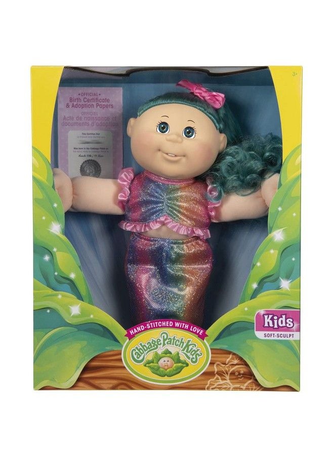 Cabbage Patch Kids - Costume Kid Mermaid 14 Inch Cpk Doll With Removable Fashion And Accessories Mermaid Top And Tail With Adorable Rainbow Gradient Hazel Eyes & Teal Hair Grow Your Cabbage Patch - Image 1