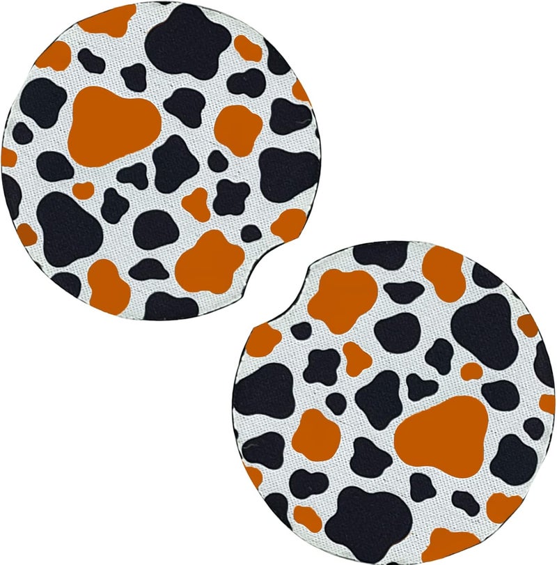 WOCOCN Cute Cup Holder Coasters for Your Car with Fingertip Grip, Auto Accessories for Women & Men,Pack of 2(Casual) - Image 1