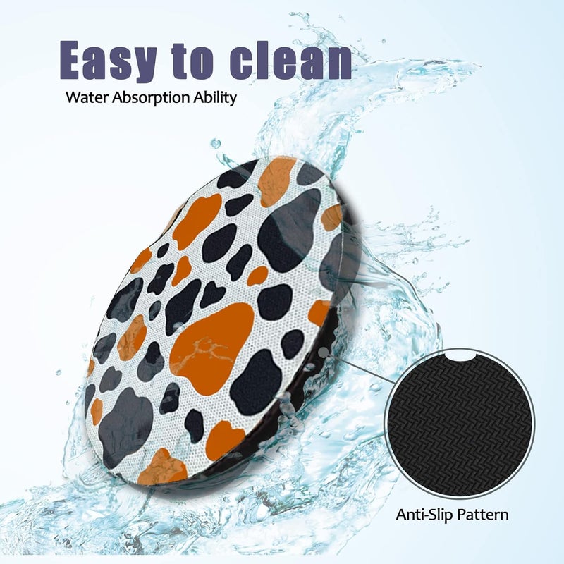 WOCOCN Cute Cup Holder Coasters for Your Car with Fingertip Grip, Auto Accessories for Women & Men,Pack of 2(Casual) - Image 3
