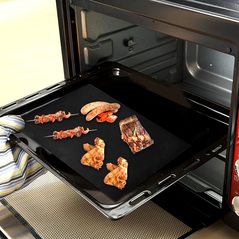 6 Pcs Oven Liners Non-stick Reusable Liners Universal Grill Baking Mats - Image 5