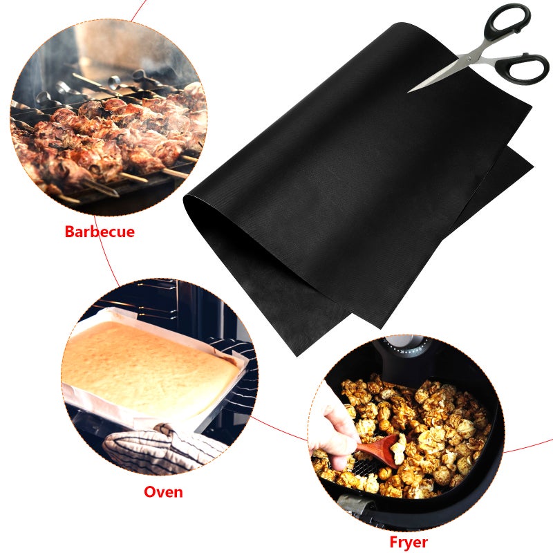 6 Pcs Oven Liners Non-stick Reusable Liners Universal Grill Baking Mats - Image 1