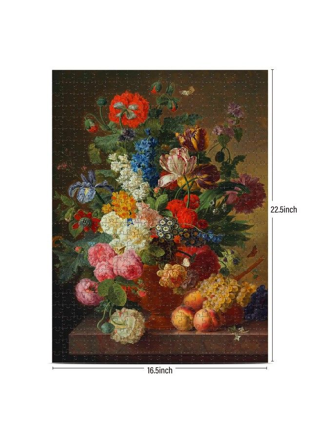 Antelope 1000 Piece Puzzles For Adults Vase Flower Grapes Peaches Jigsaw Puzzle 1000 Pieces Jan Frans Van Dael Officially Licensed High Resolution No Dust Classic Artistic Puzzle  - Image 4