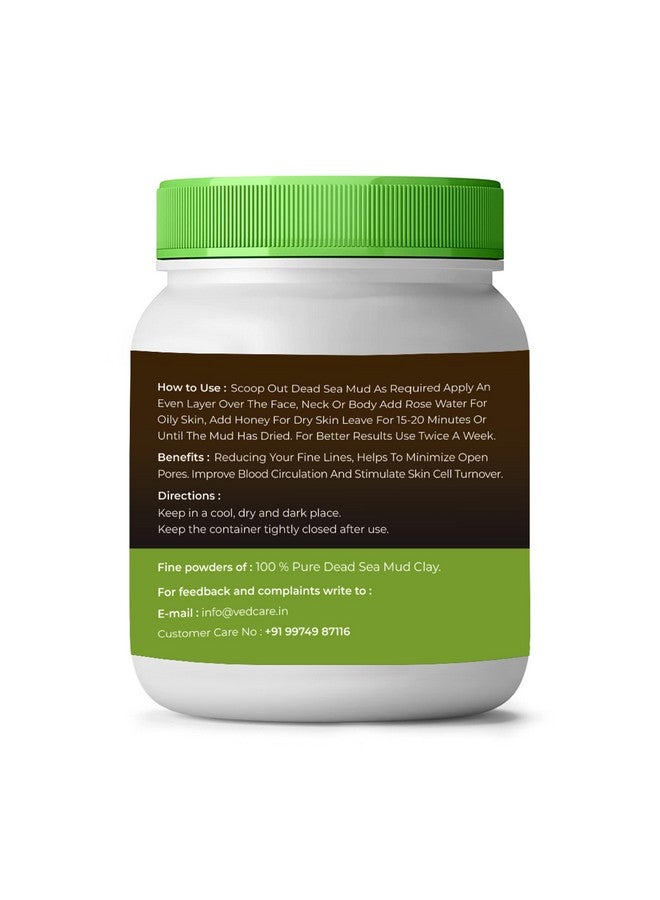 Vedcare 100% Natural Dead Sea Mud Clay for Face Pack, Body & Hair, 200gm - Image 2