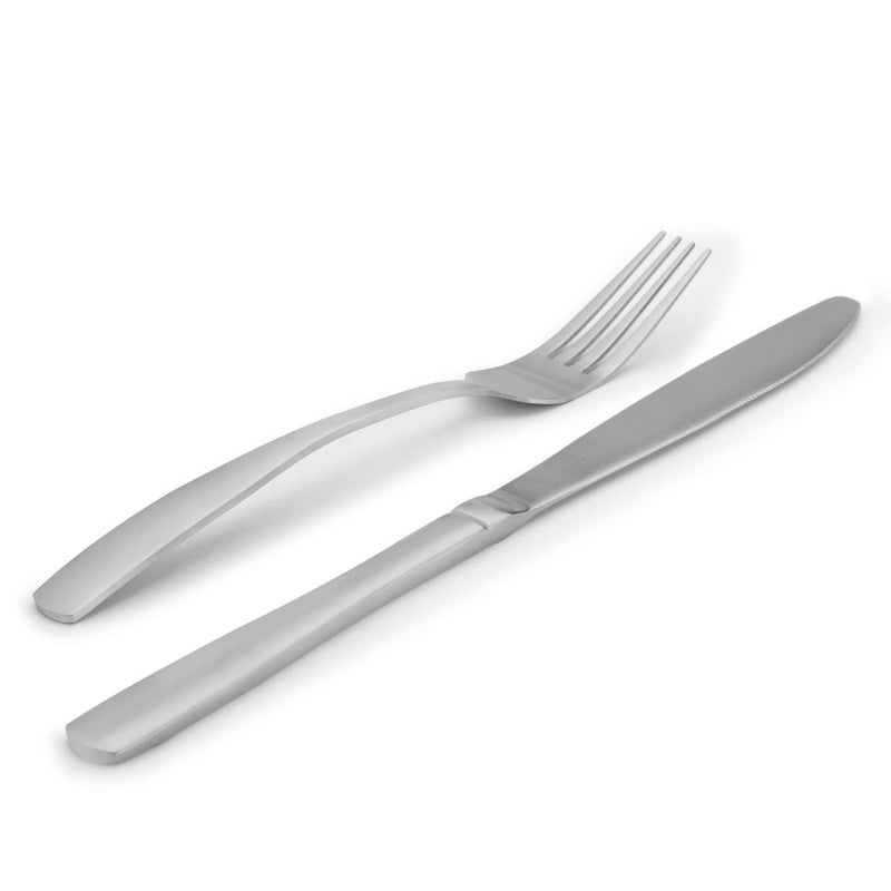 Bysta Matte Silverware Set  Bysta 20-Piece Stainless Steel Flatware Set  Kitchen Utensil Set Service For 4  Tableware Cutlery Set For Home And Restaurant  Satin Finish  Dishwasher Safe - Image 3