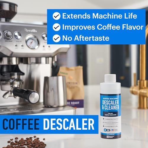 Essential Values Descaling Solution (8 fl oz / 236 ml) – Coffee Maker Cleaner for Nespresso, Keurig, Breville & More – Works on All Machines & Espresso Makers – Made in USA - Image 2