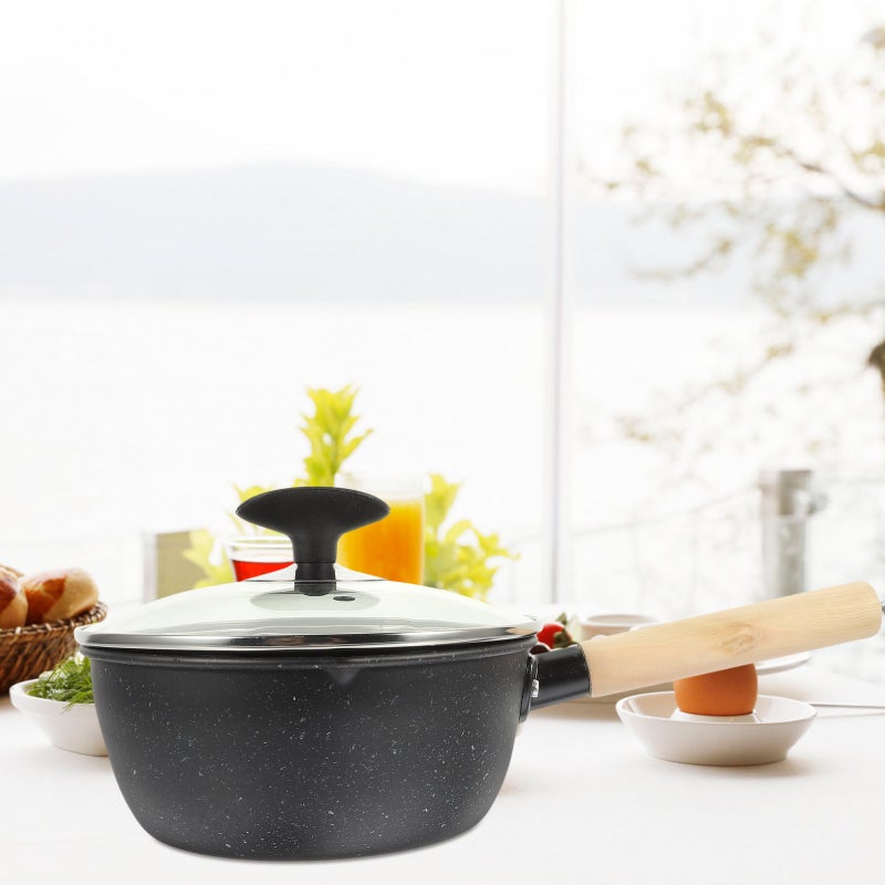 1Pc 18cm Stone Saucepan Non-stick Baby Food Noodle Soup Pot with Lid - Image 4