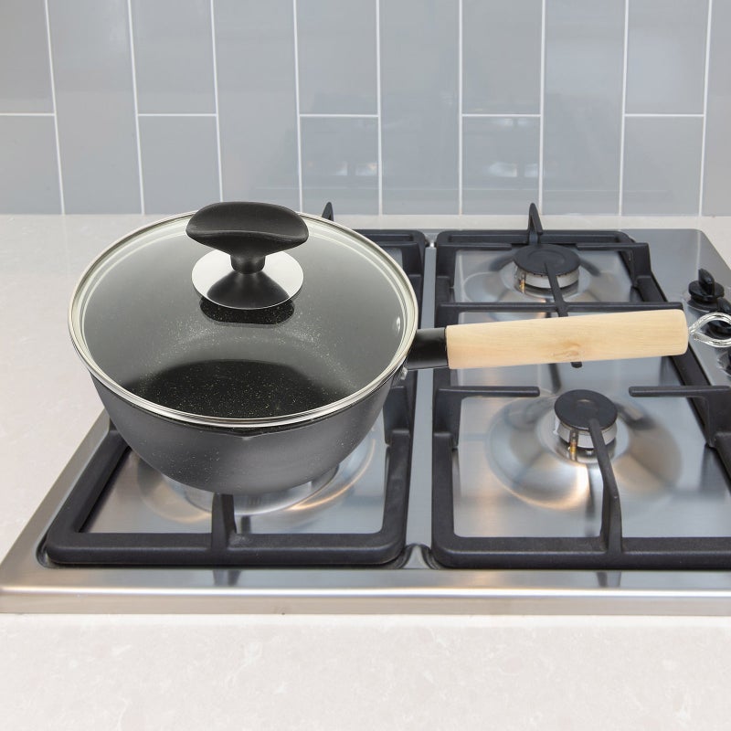 1Pc 18cm Stone Saucepan Non-stick Baby Food Noodle Soup Pot with Lid - Image 5