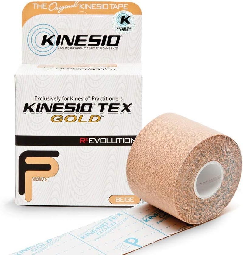 Kinesio Taping Kinesiology Tape Tex Gold FP - Beige - 1in x 5m Roll - Image 1