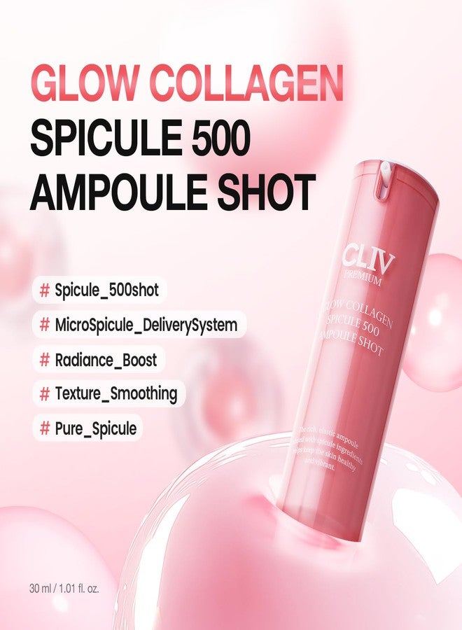CLIV Glow Collagen Spicule 500 Ampoule - Micro-Spicule Delivery Facial Serum with Retinol, Peptide & Collagen - Korean Skincare for Radiant Glow & Reduced Appearance of Fine Lines - 1.01 fl. oz. - Image 2