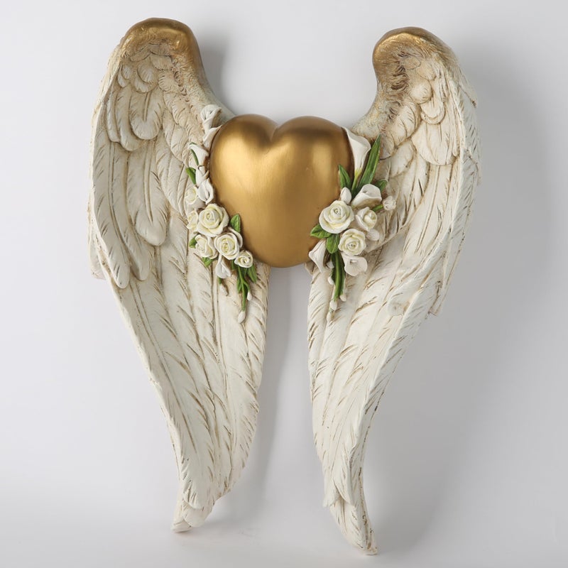 BC BUILDCLASSIC BC Home DÃ©cor Angel Wing DÃ©cor for Wall, Heart and Calla Decorations for Wedding, Guardian and Love sculpture for yourself, Angel Gift for Her, 11.75"H Handmade by Buildclassic - Image 4