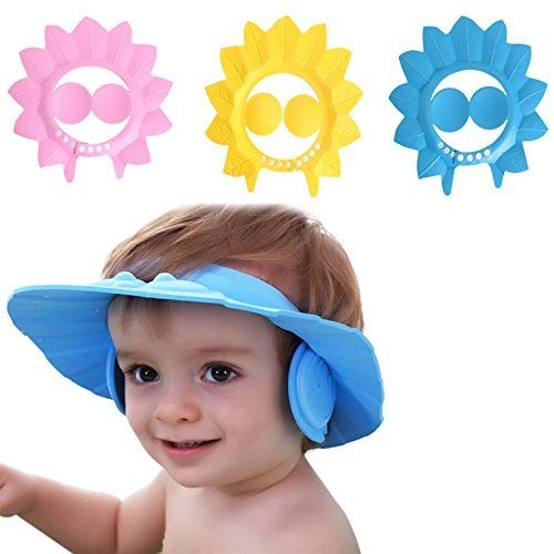 Mezon's Baby Shower Cap Hair Shield Adjustable Hat Bathing Shampoo Visor Cap - Image 1