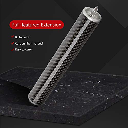 KONLLEN Pool Cue Extension 2'' 3'' 4'' 6'' 8'' 12'' Carbon Fiber Billiard Cue Extension Billiard Accessories for Pool Sticks - Image 3