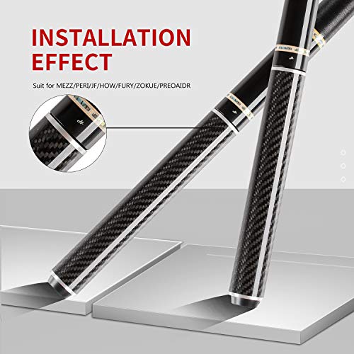 KONLLEN Pool Cue Extension 2'' 3'' 4'' 6'' 8'' 12'' Carbon Fiber Billiard Cue Extension Billiard Accessories for Pool Sticks - Image 5
