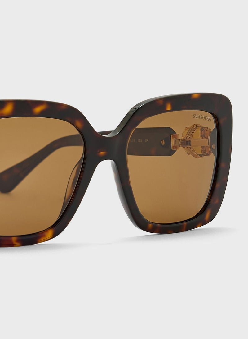 سواروفسكي نظارات شمسية كبيرة الحجم - Image 4