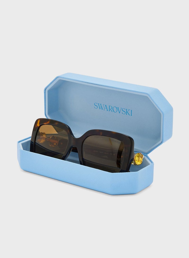 سواروفسكي نظارات شمسية كبيرة الحجم - Image 5