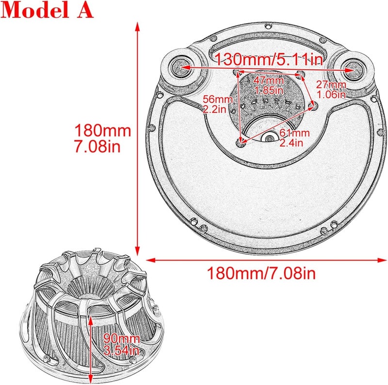 QASULER Motorcycle CNC Air Filter Cleaner - Image 3