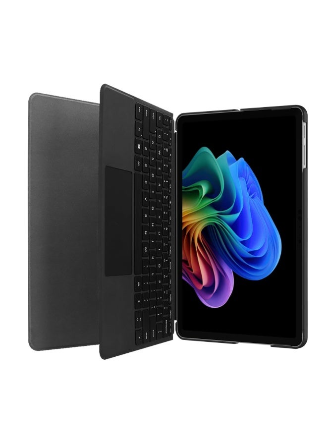 Tablet Case for Microsoft Surface Pro 12 (2025) 12 inch, Lightweight PU Leather Case Anti-Drop Shockproof Protective Stand Cover (Black) - Image 4