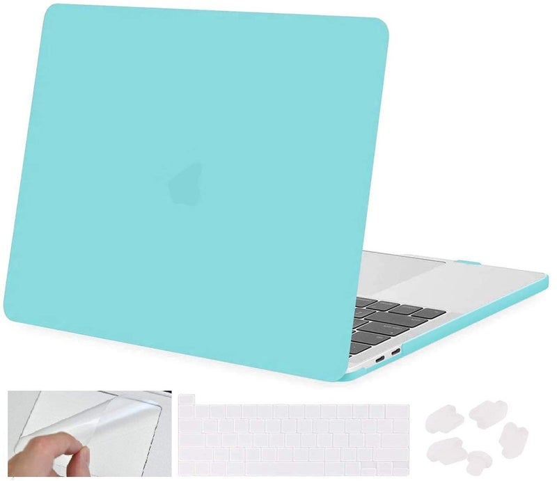 Moca Hard Shell Cover Case for Old MacBook Air 13 13.3 inch A1466 A1369 (2010-2017 Release) MacBook Air Shell Cover Case (Mint) - Image 1