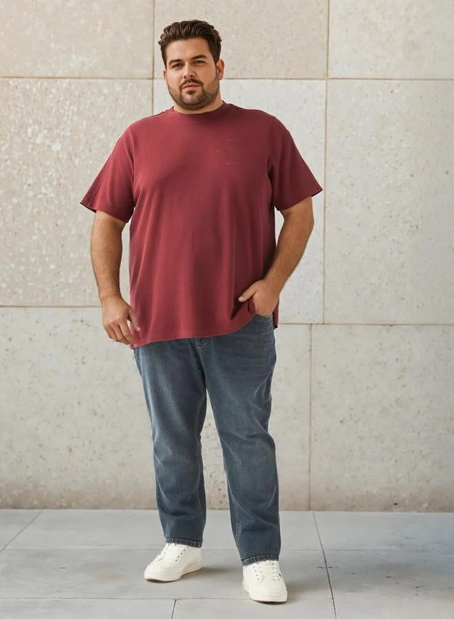 سبلاش فيڤ تيشيرت مطبوع بمقاس كبير