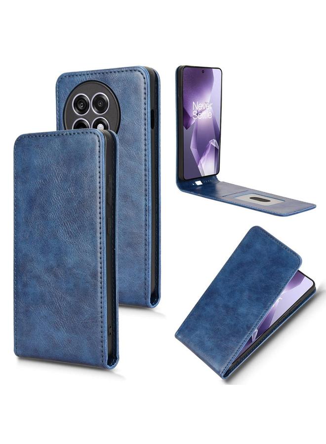 Zaboon For OnePlus Ace 5 / Ace 5 Pro Magnetic Vertical Flip Leather Phone Case(Blue) 